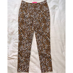 Lilly Pulitzer Leopard Print Straight Leg Pants - Brown and Black
